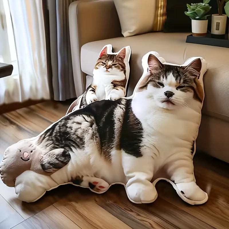 Pet Portrait Custom - Bantal Hewan Peliharaan Modern dengan Desain