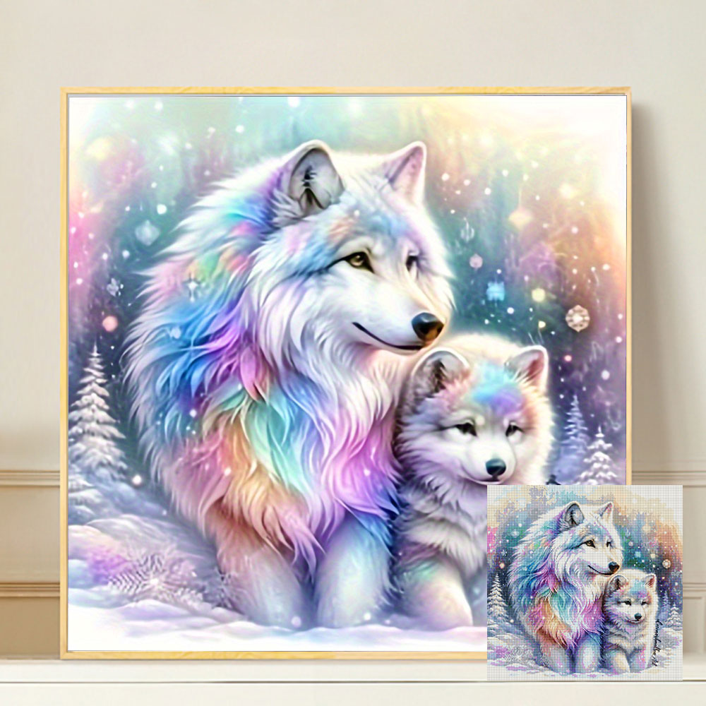 Photo Mosaic Print - Kit Lengkap Lukisan Berlian Hewan, Persegi