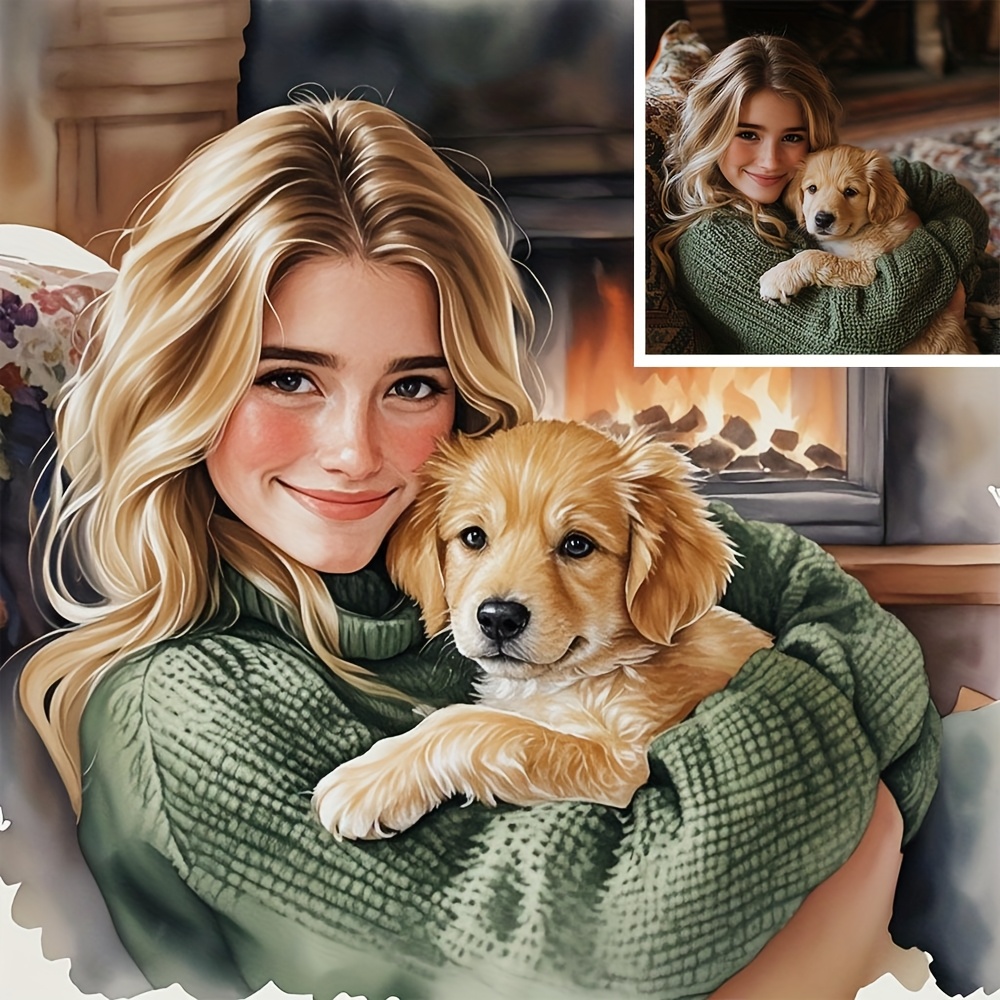 Pet Portrait Custom - Lukisan Kanvas Foto Kustom – Seni