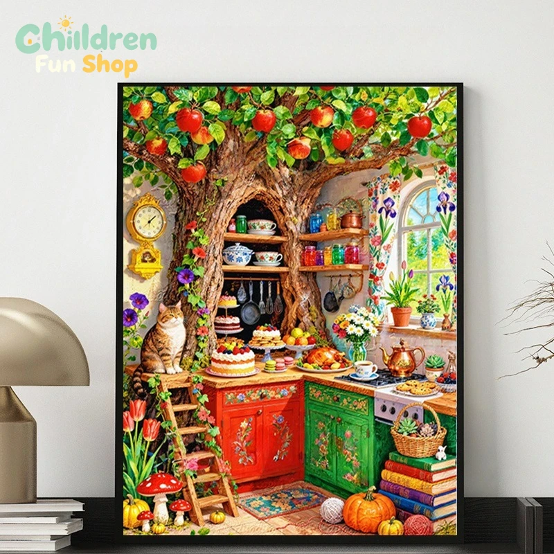 Photo Mosaic Print - Dapur Berongga Pohon yang Unik dengan